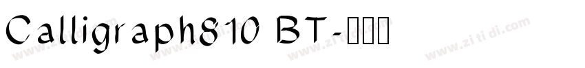 Calligraph810 BT字体转换